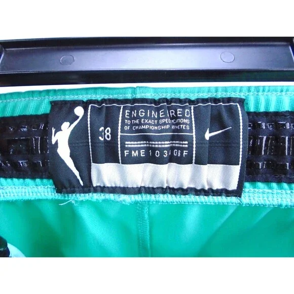 RARE Nike New York Liberty WNBA Team Issue Shorts Mint Green Women Size XL (38) - Picture 2 of 8